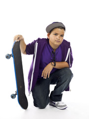 kid with skateboard