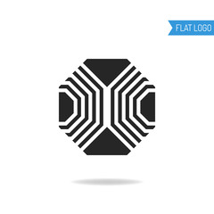 Polygon. Business icon ,technical, engineering logo. Vector illustration