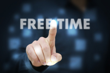 Businessman touching Free Time