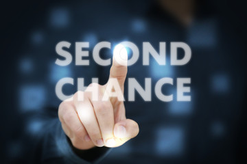 Businessman touching Second Chance