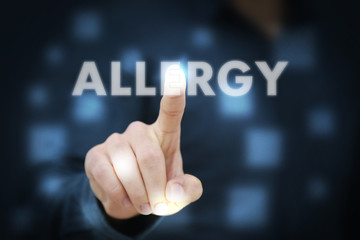 Businessman touching Allergy