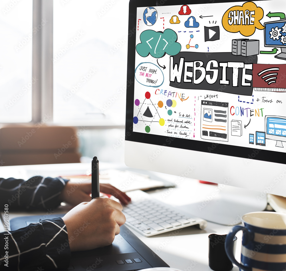 Wall mural website internet homepage browser html concept