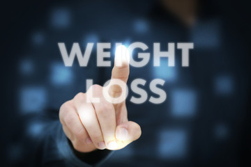 Businessman touching Weight Loss