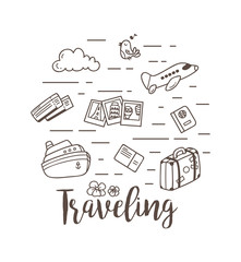 Travel doodle