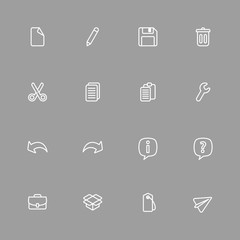 white line simple web icon set for web design, user interface (UI), infographic and mobile application (apps)