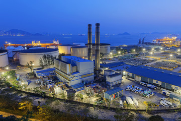 Obraz premium power station night
