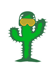 dj party club celebrate music headphones glasses disco dancing cool cactus