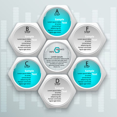 Abstract 3D Paper Infographics