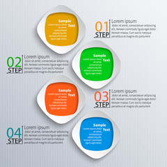 Abstract 3D Paper Infographics