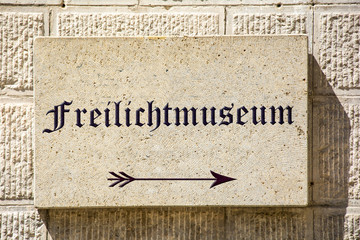 Schild 88 - Freilichtmuseum - obrazy, fototapety, plakaty