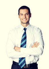 Portrait of happy smiling businessman