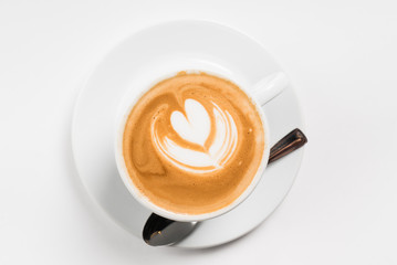 Latte with Heart Design