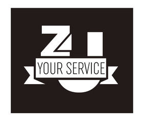 ZU Initial Logo for your startup venture