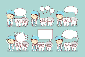 senior tooth with speech bubble