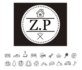 ZP Initial Logo for your startup venture