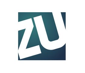 Fototapeta premium ZU Initial Logo for your startup venture
