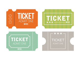 Tickets icon. Flat design. Vector illustration