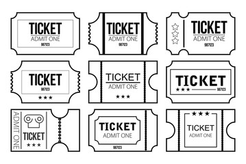 Tickets icon. Flat design. Vector illustration