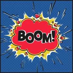 Photo sur Plexiglas BOOM - Comics vintage style speech bubble, cartoon vector design.