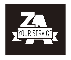Obraz premium ZA Initial Logo for your startup venture