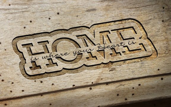 Home is where your heart is - Typo Holz