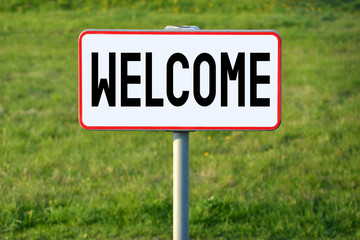 Welcome signpost