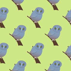 Seamless pattern with the image of owls.