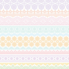 カラフル　刺繍レースの背景