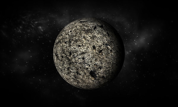 3D-rendering of Moon.Extremely detailed image including elements