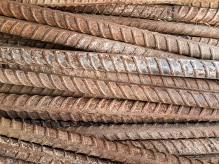 rusty iron rods texture