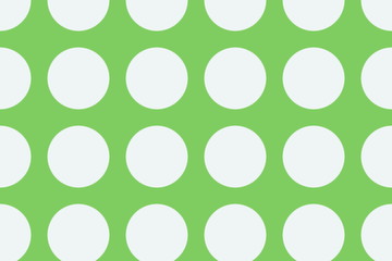 green background with large white dots