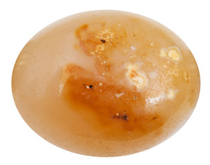 cabochon from light brown agate gemstone