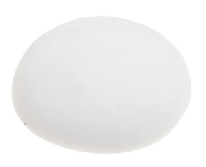 tumbled cacholong (white opal) gemstone isolated