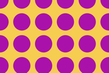 orange background with purple dots