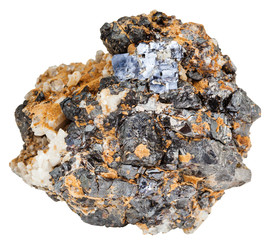 Galena and Sphalerite minerals on dolomite rock