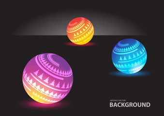 Abstract spheres background vector