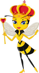 Cartoon queen bee character