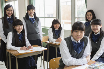 女子生徒のポートレート