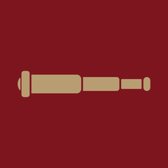 The spyglass icon. Search symbol. Flat