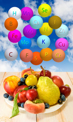 image of fresh organic fruits and berries closeup