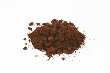heap of ground coffee