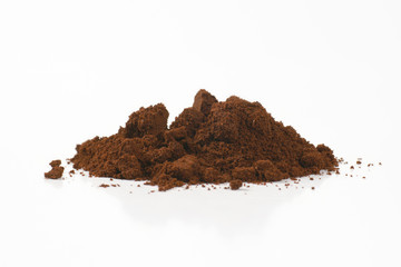 heap of ground coffee