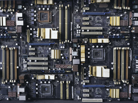 Electronic Circuit board details computer Technology Background
