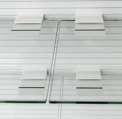 Glass empty shelves