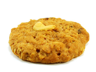 whole grains cookies isolated on white background