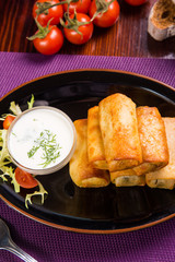 small pancakes with meat