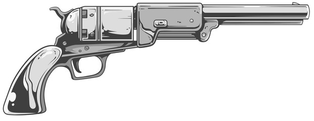 Revolver Colt Walker - obrazy, fototapety, plakaty