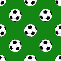 Icono plano patrón con balón de futbol  1 © teracreonte