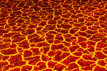 heat red cracked ground texture after eruption volcano