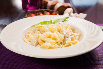 farfalle with mushrooms